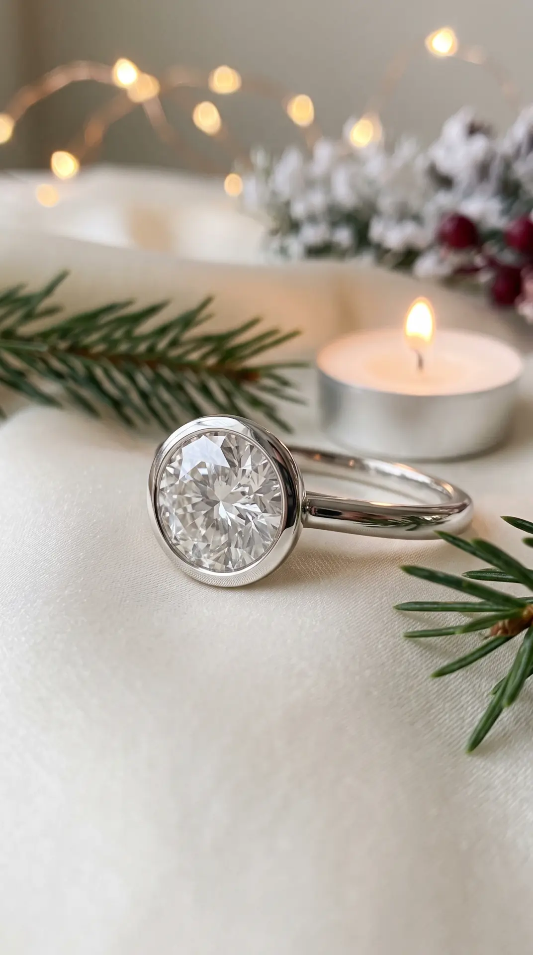 Bezel-Set Round Diamond Ring