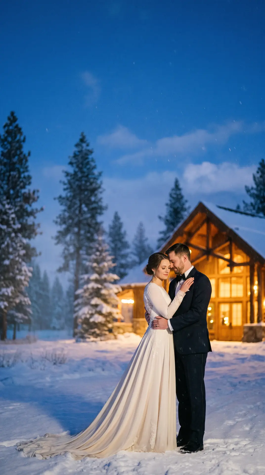 Blue-Hour Snow Portraits