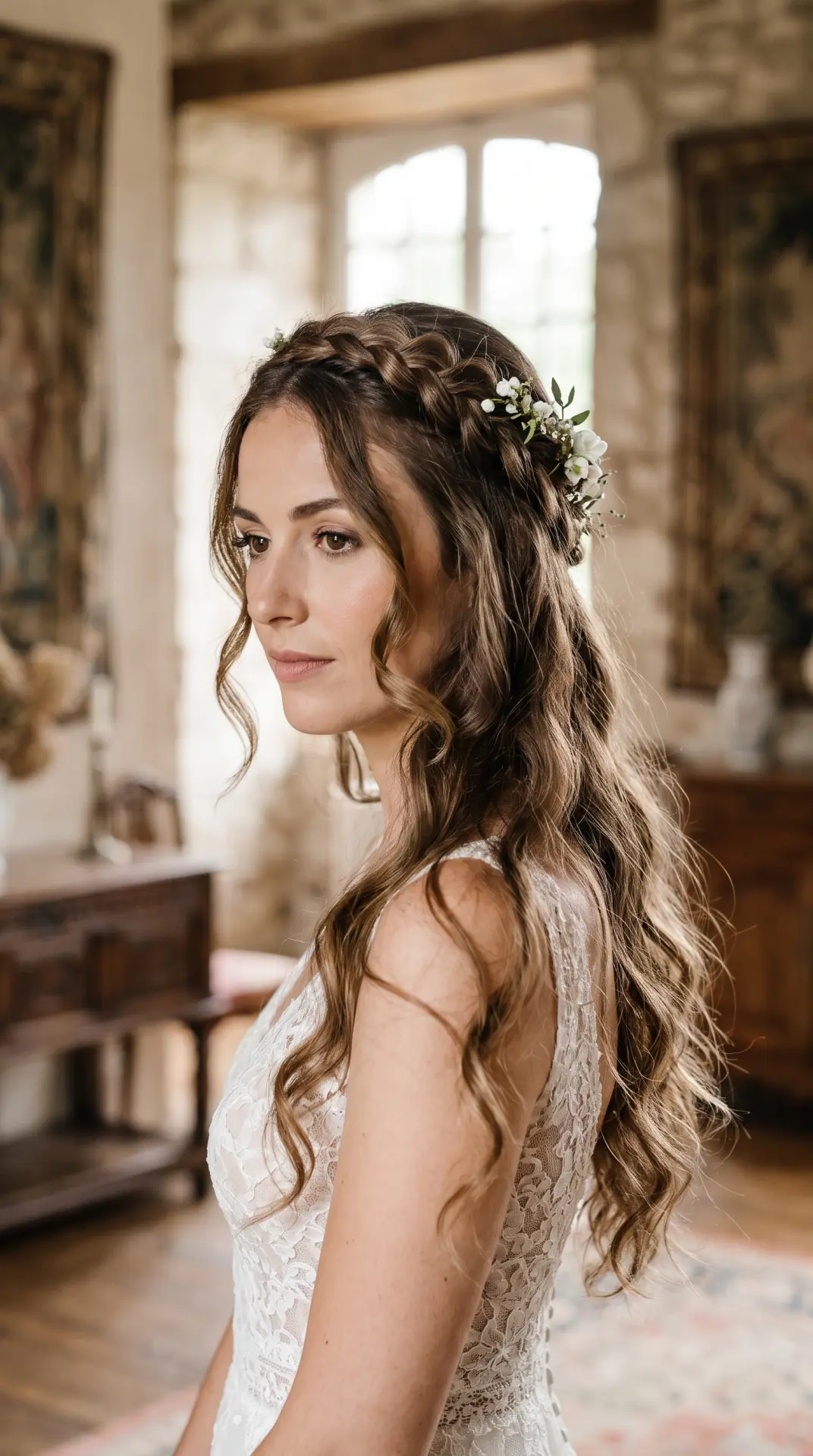 Braided Crown With Flowing Waves