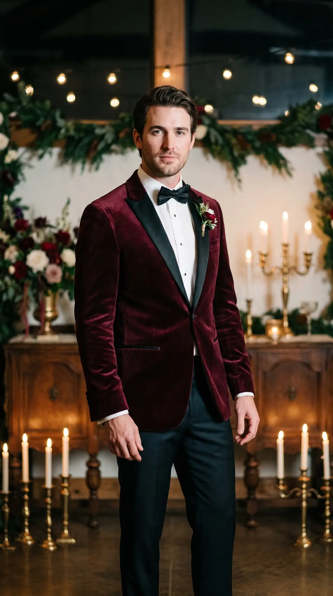 Burgundy Velvet Dinner Jacket