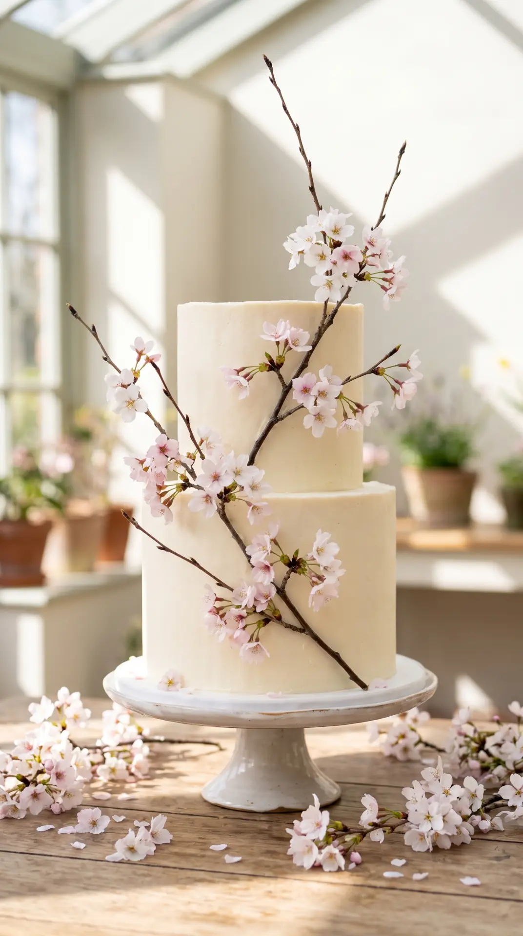 Cherry Blossom Spring Wedding Cake