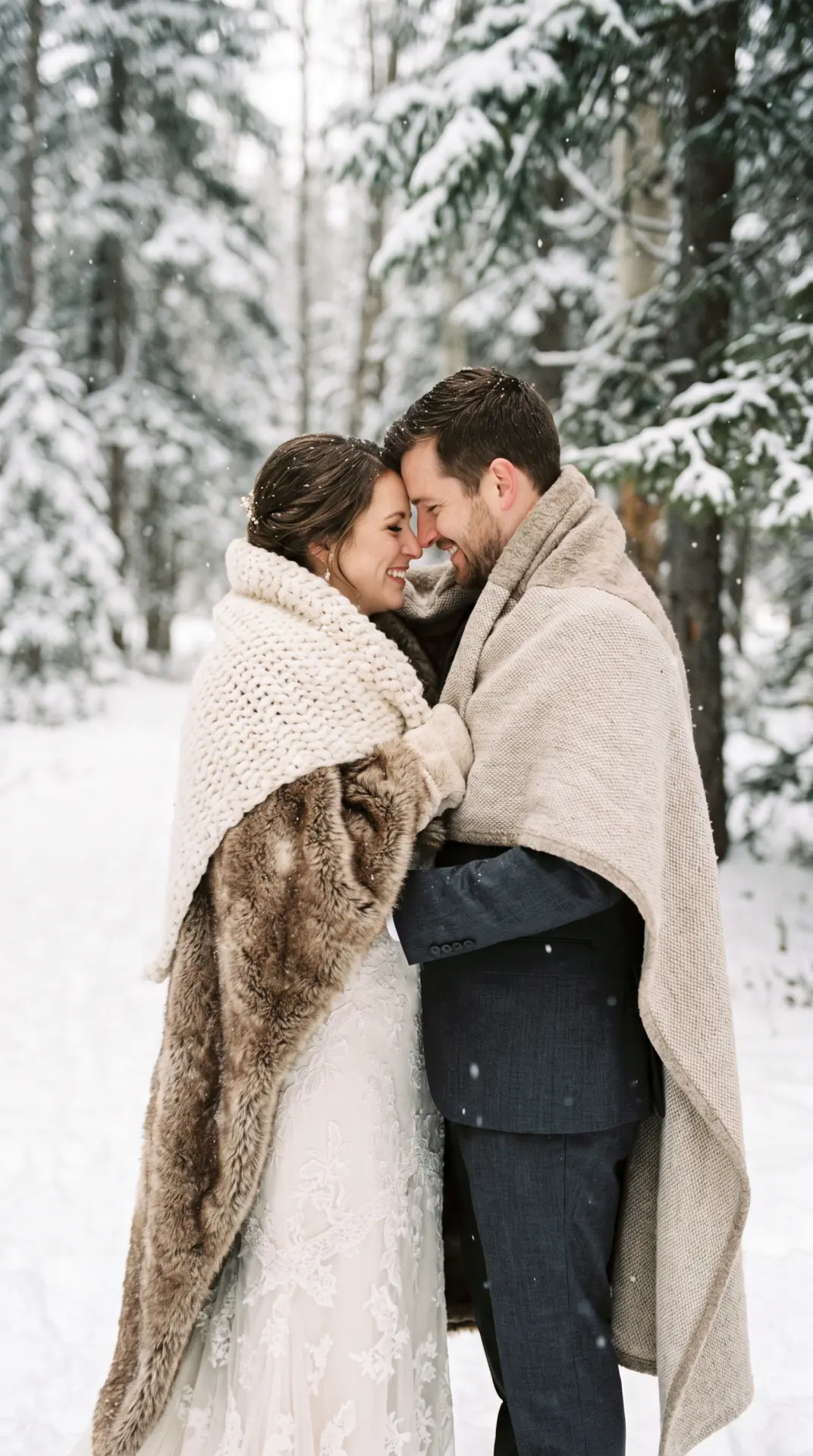 Cozy Blanket Couple Portraits