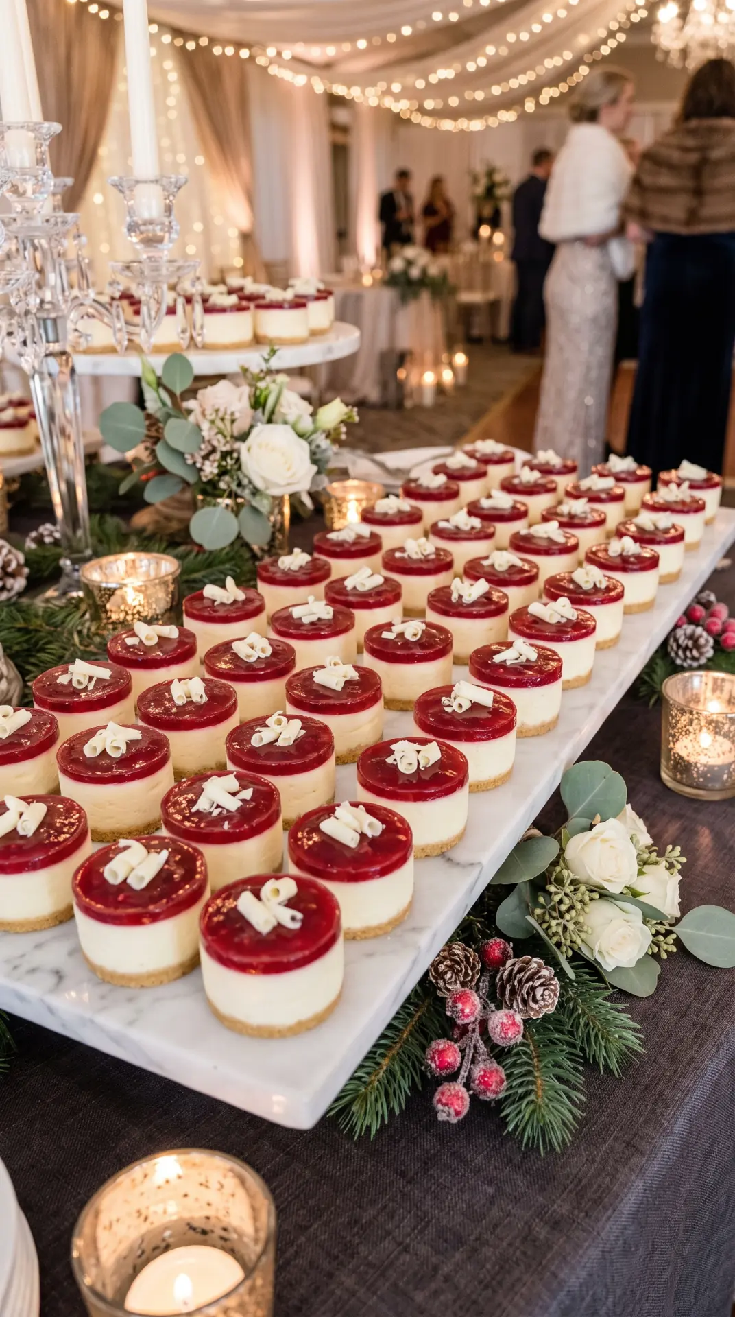 Cranberry White Chocolate Mini Cheesecakes