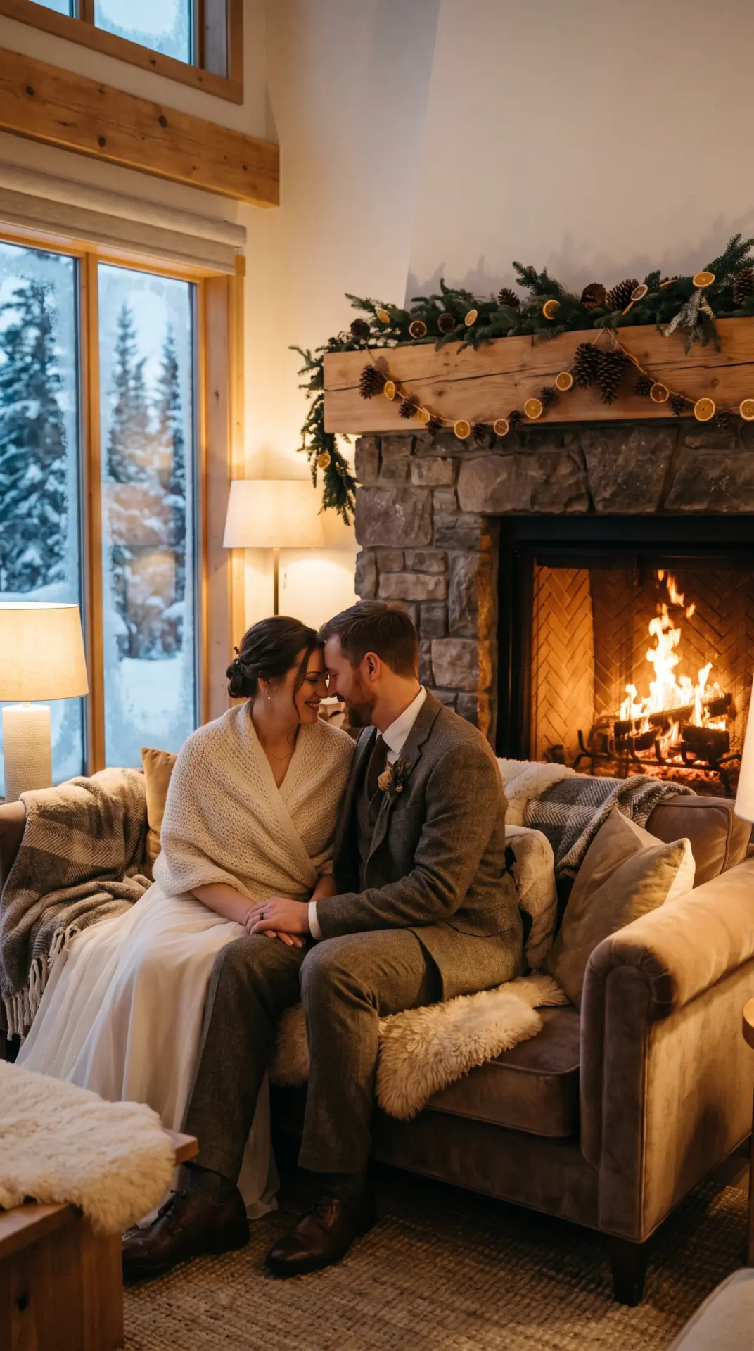 Fireside Couple Portraits