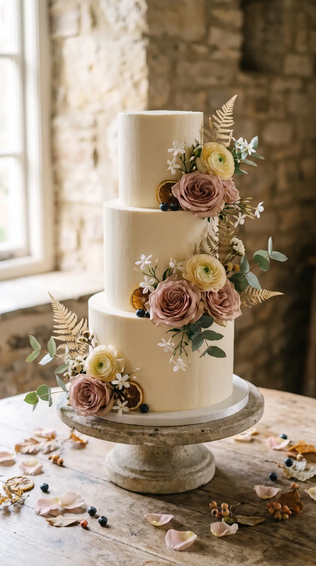 Four-Season Botanical Wedding Cake