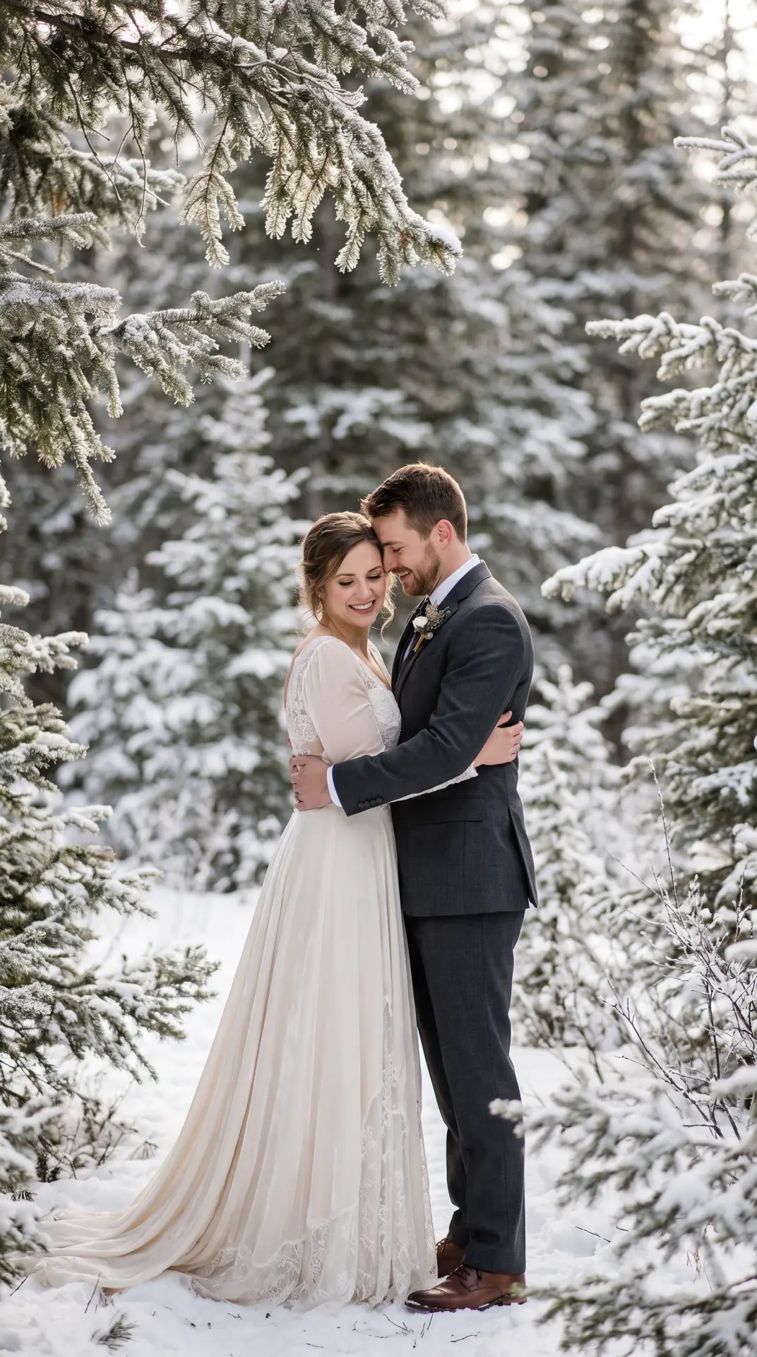 Frosted Evergreen Portraits