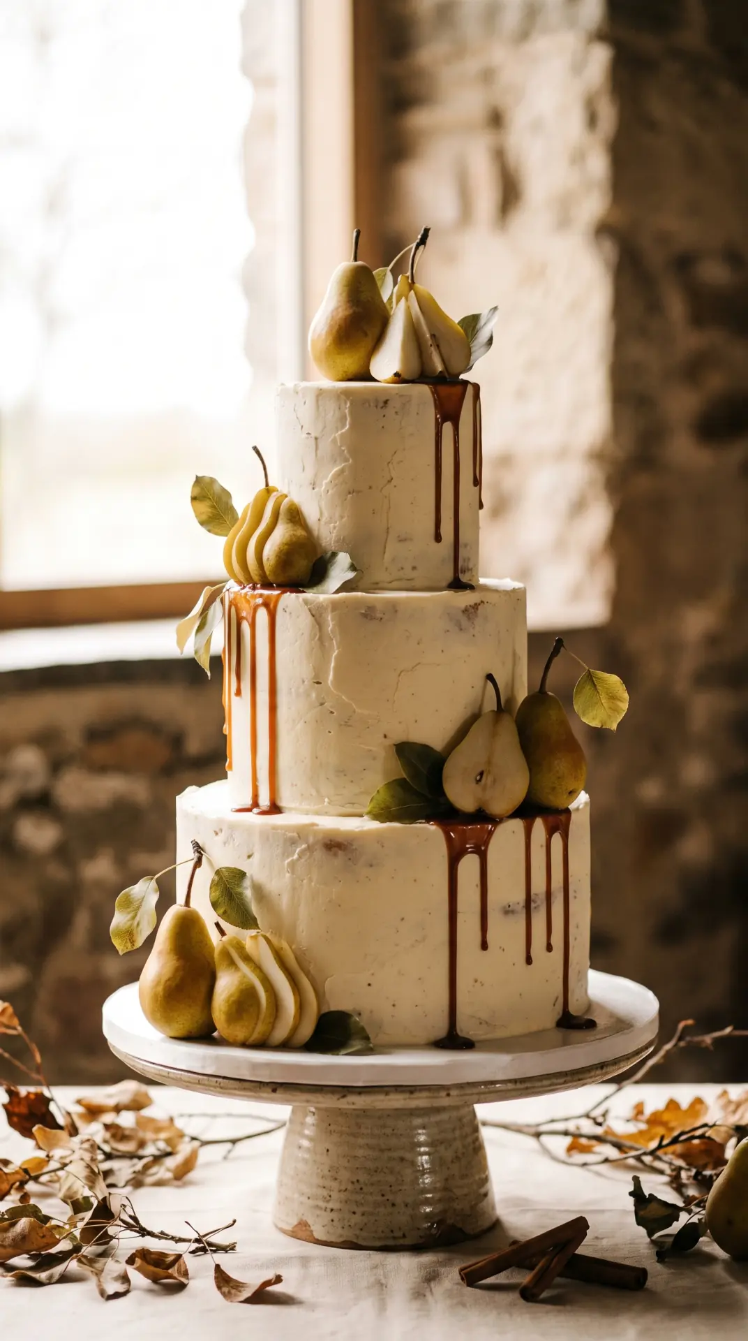 Harvest Pear and Caramel Autumn Cake