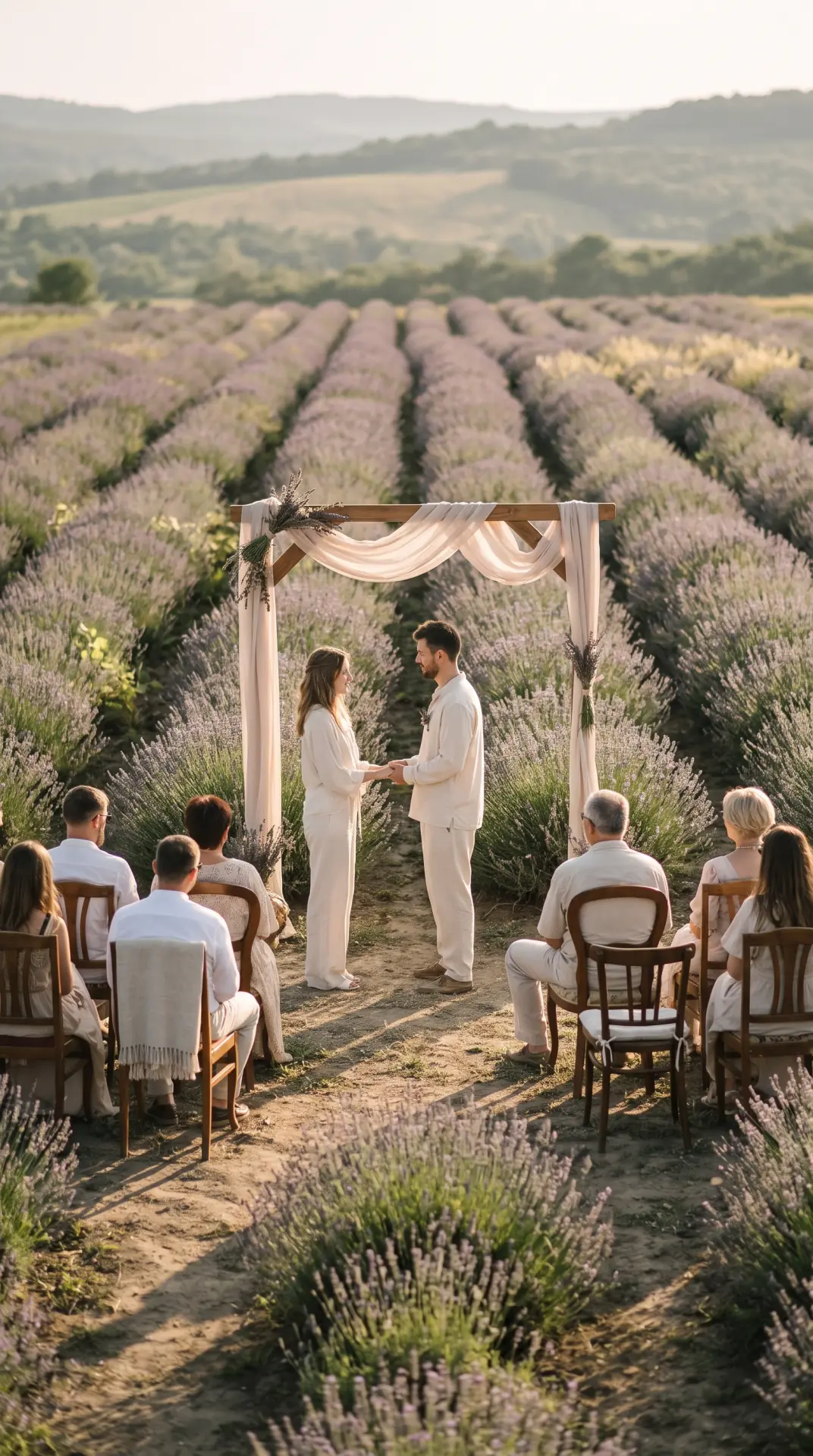 25 Seasonal Real Wedding Inspiration for Every Kind of Celebration 14 Lavender Field Wedding With Soft Summer Romance: A lavender field wedding brings soft color and gentle fragrance into a summer celebration with muted purple blooms, green foliage, and creamy neutrals. Long rows of lavender create natural lines and texture that make ceremony photographs feel expansive while requiring very little additional decoration. ...