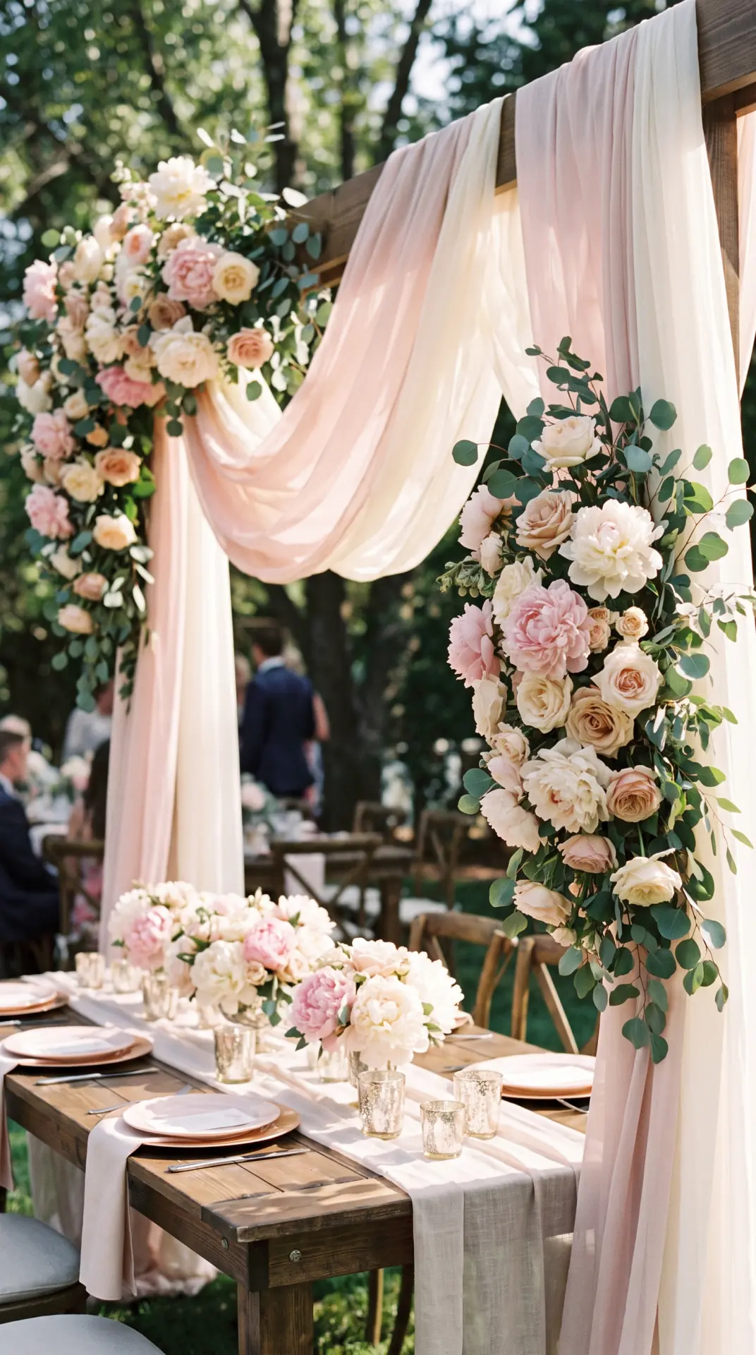 25 Seasonal Real Wedding Inspiration for Every Kind of Celebration 19 Peony Spring Wedding With Blush and Champagne Details: A peony-filled spring wedding feels lush and romantic with billowy blooms, soft blush tones, and delicate champagne accents. Full flower heads create generous volume around ceremony structures and reception tables while maintaining an elegant, cloudlike texture. ...