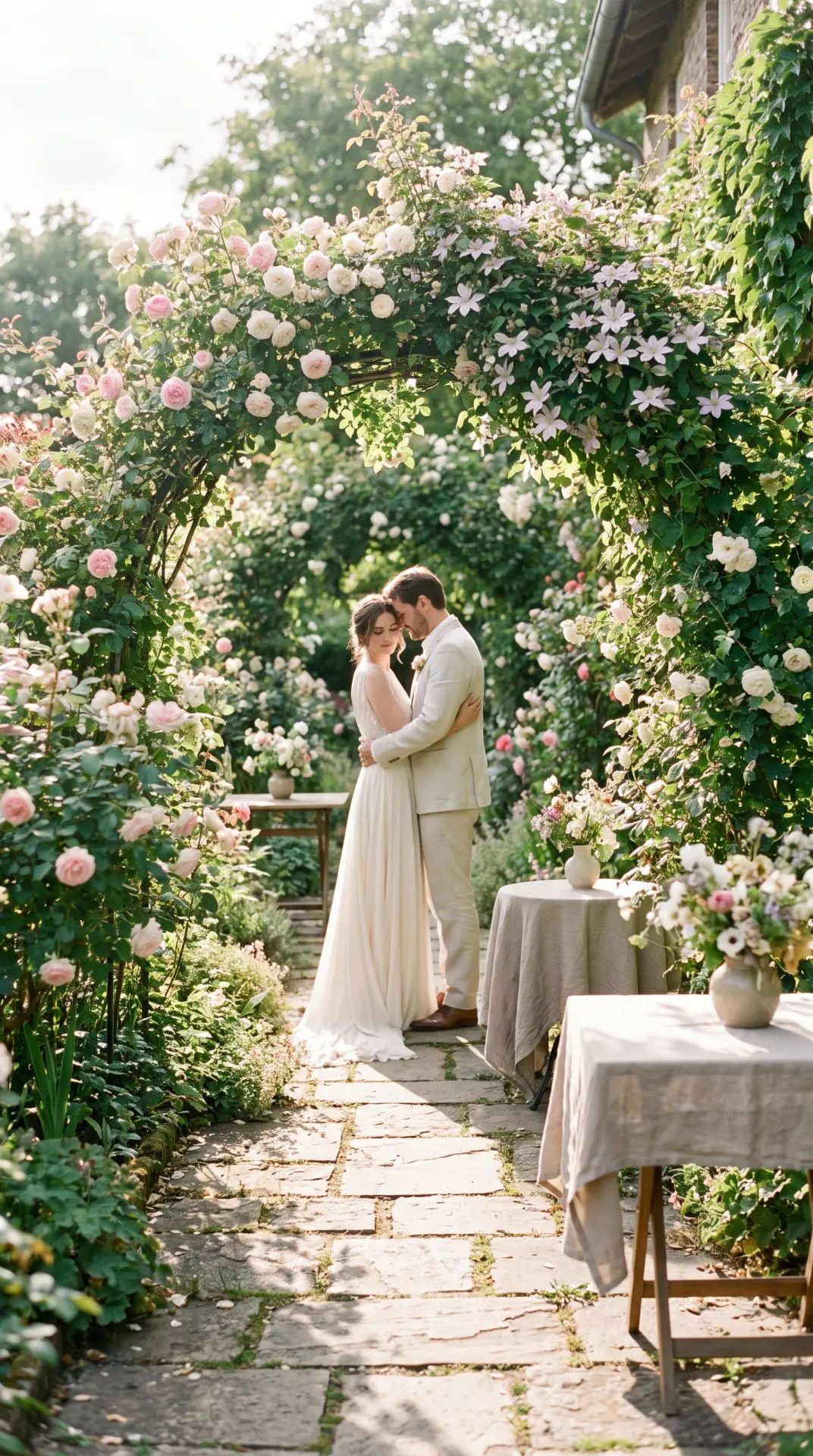 25 Seasonal Real Wedding Inspiration for Every Kind of Celebration 23 Rose Garden Wedding With Soft Late-Spring Romance: A late-spring rose garden wedding feels timeless with layered roses, trailing greenery, soft neutral linens, and naturally blooming surroundings. Climbing flowers and garden pathways create organic shape and visual depth that make ceremony photographs feel detailed without heavy styling. ...