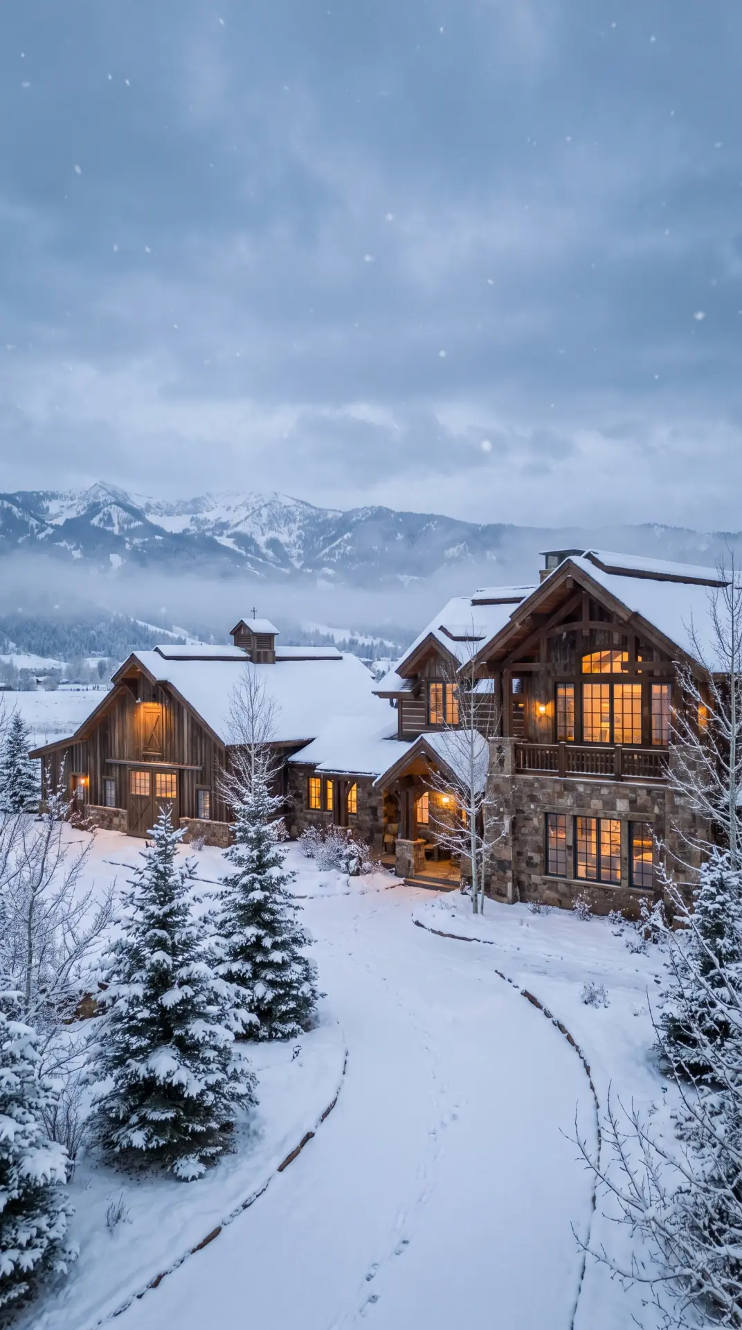 Snow-Covered Venue Establishing Shots