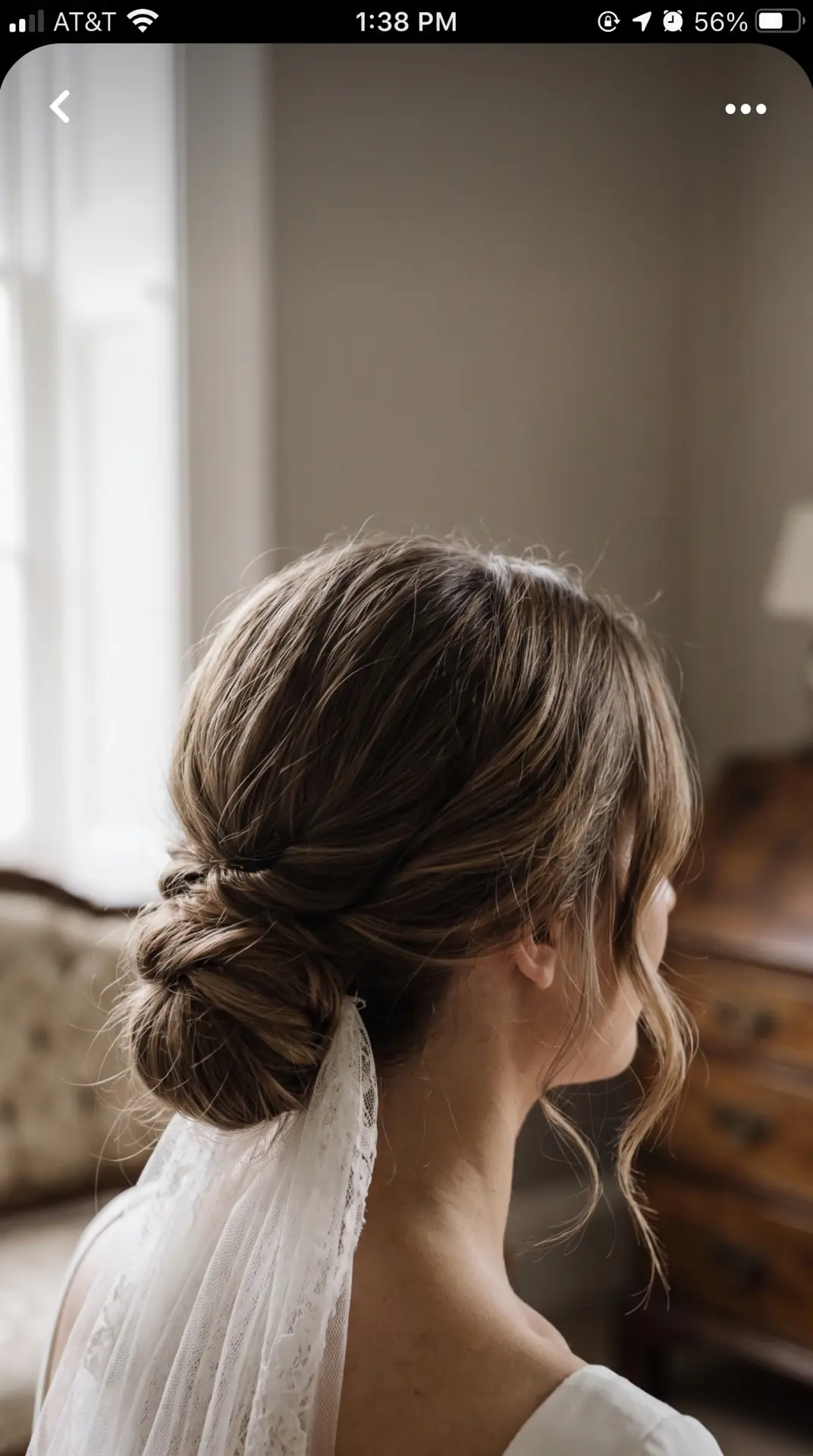 Textured Low Chignon With Face-Framing Pieces