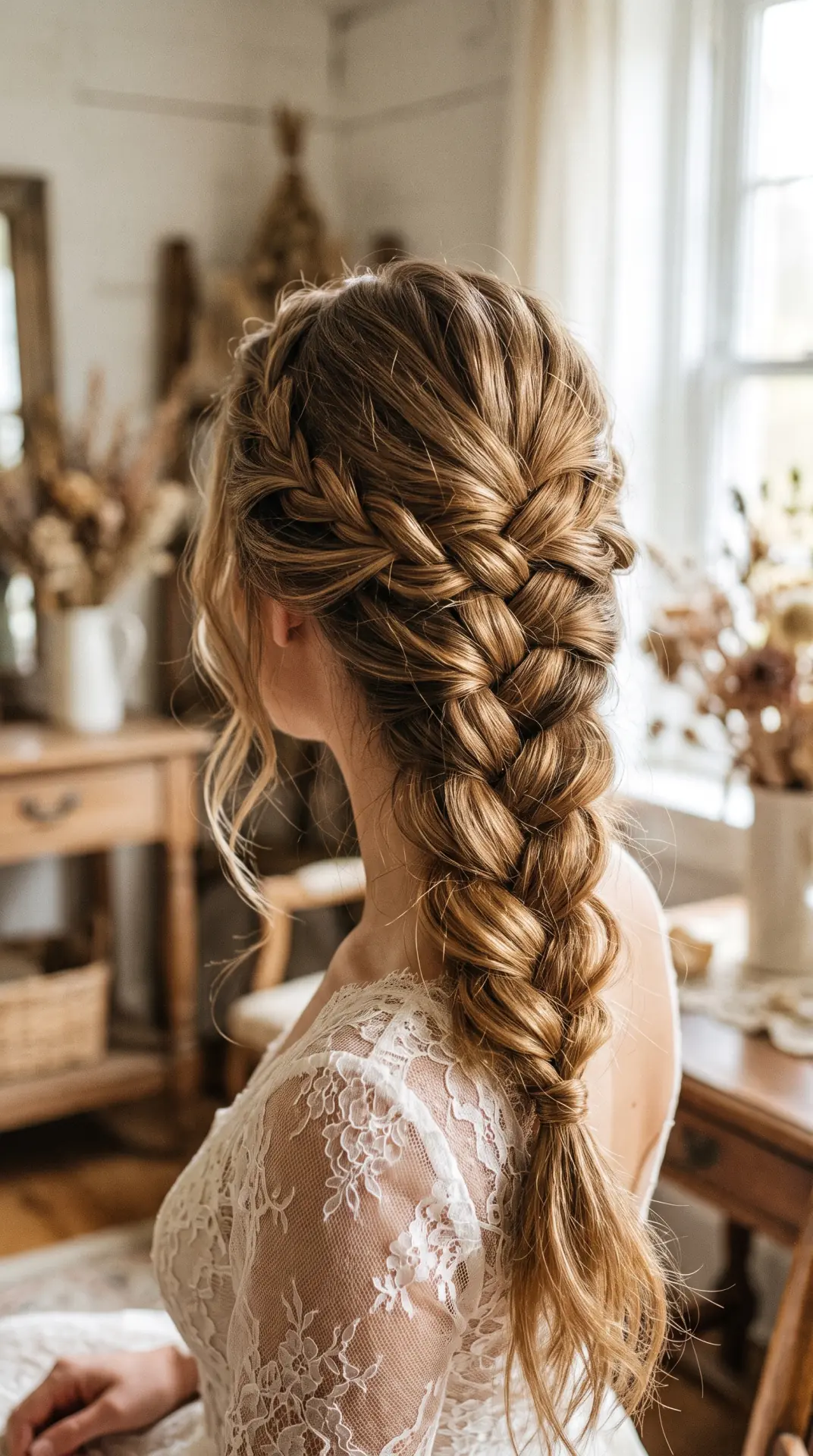 Tousled French Braid With Soft Volume