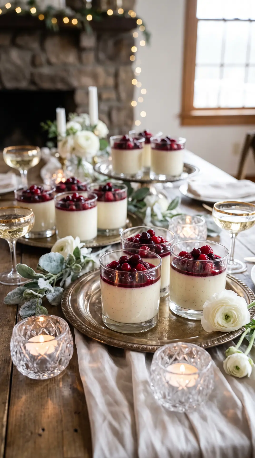 Vanilla Bean Panna Cotta With Winter Berries