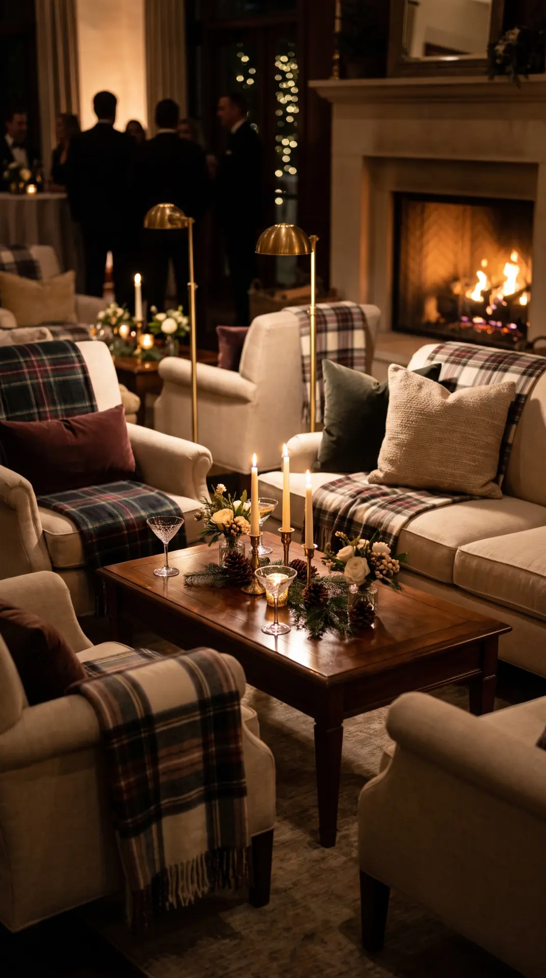 27 December Wedding Ideas That Make Winter Feel Magical 25 Warm Plaid Cocktail Lounge