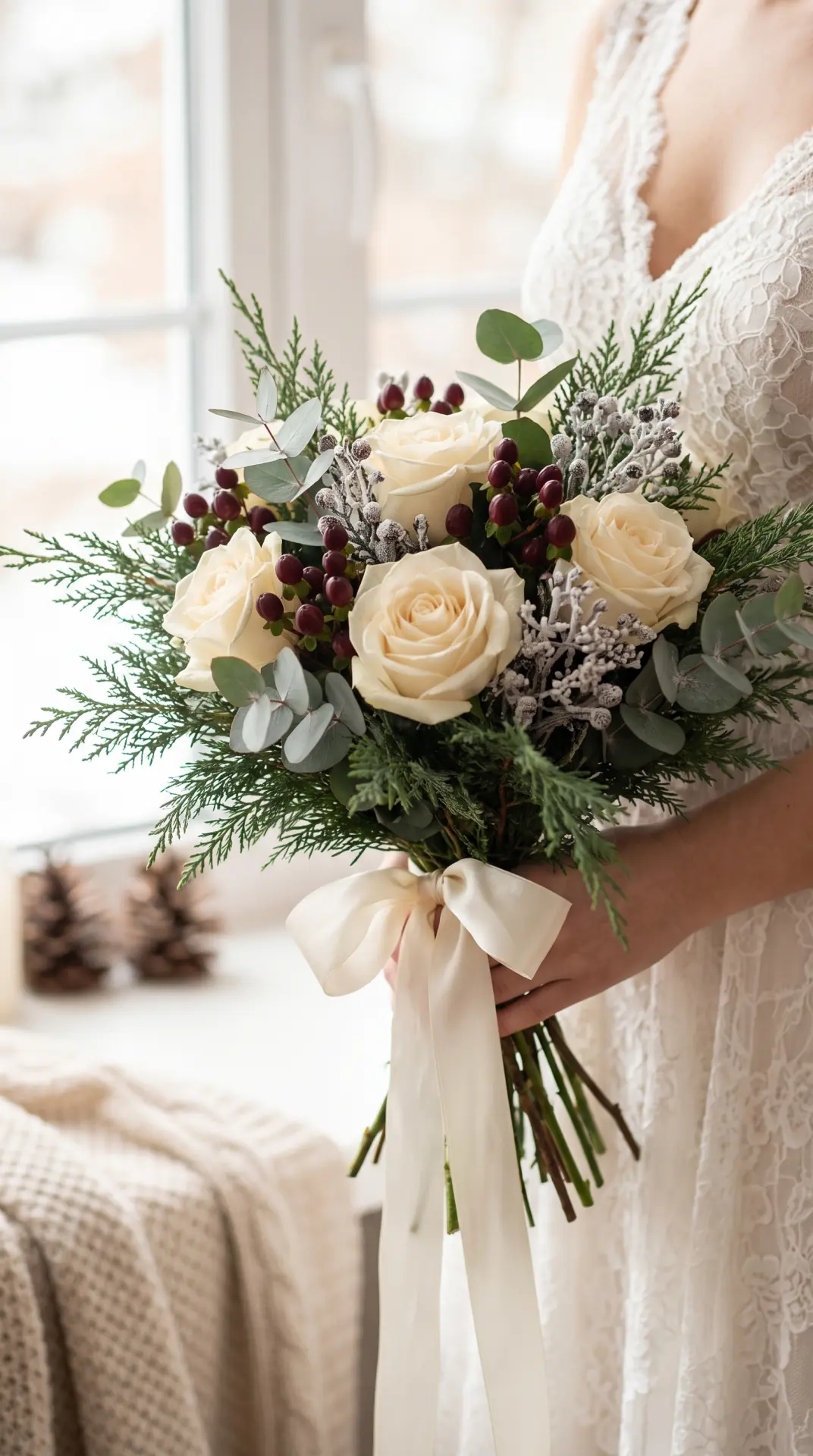 27 December Wedding Ideas That Make Winter Feel Magical 7 Winter Berry Bridal Bouquet