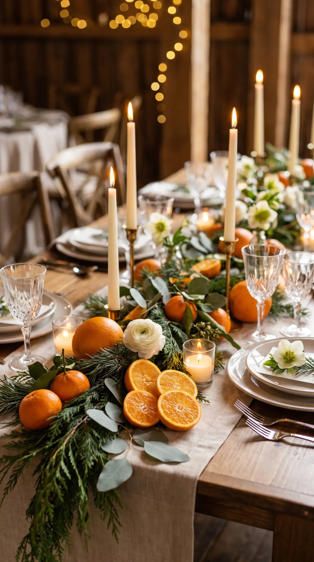 27 December Wedding Ideas That Make Winter Feel Magical 22 Winter Citrus Table Decor