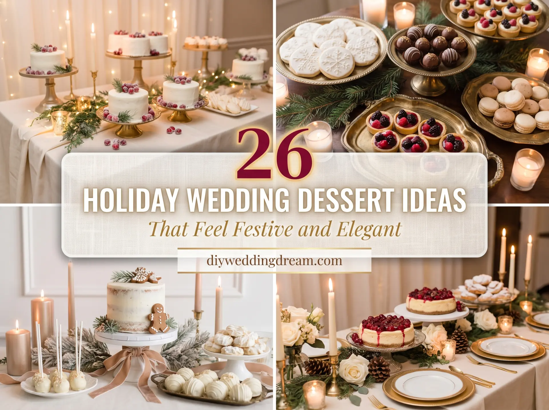 holiday wedding dessert ideas