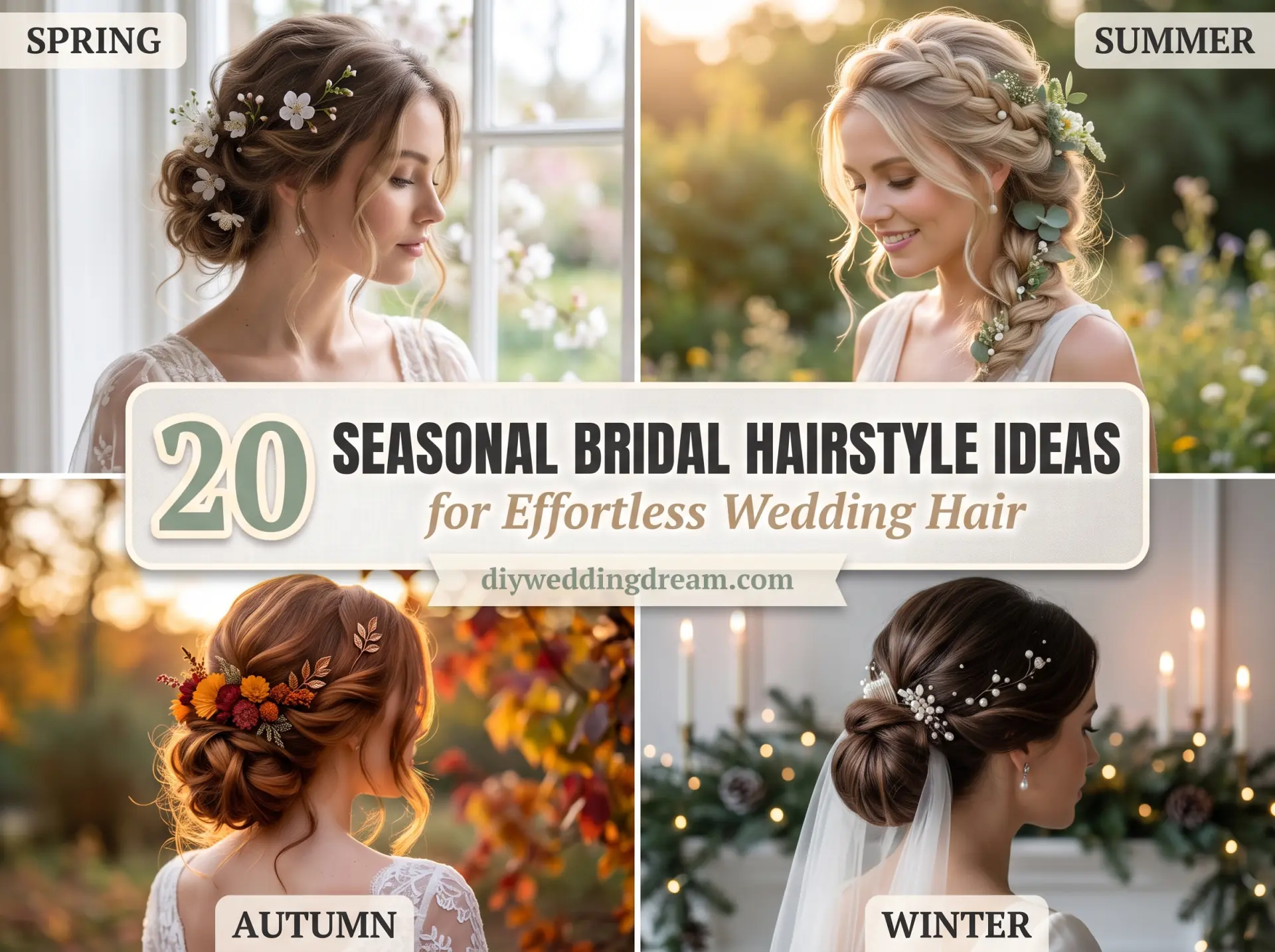 seasonal bridal hairstyle ideas