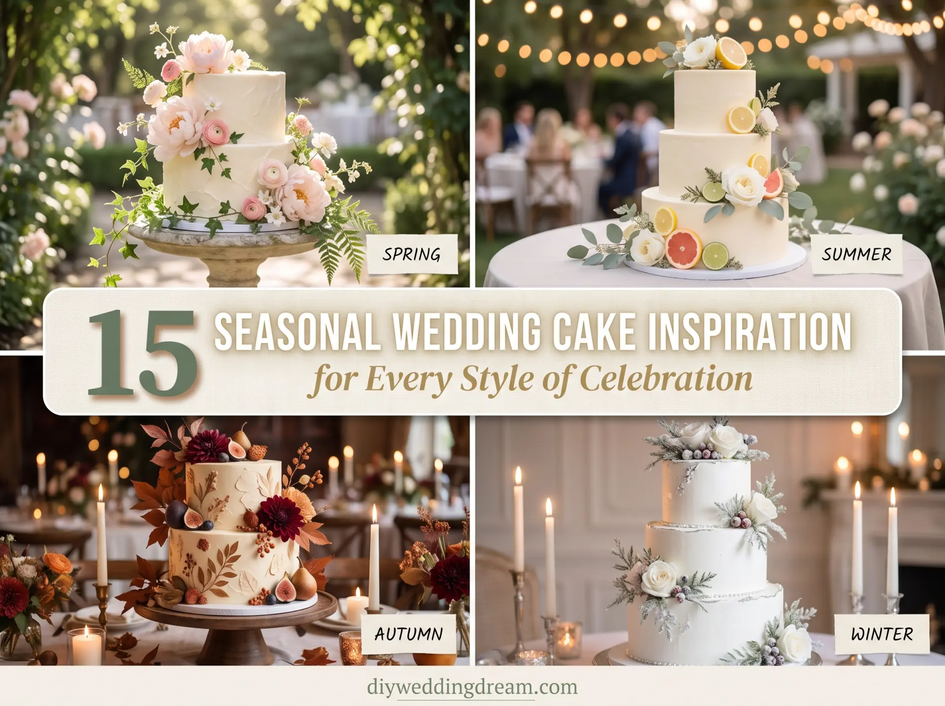 seasonal wedding cake inspiration