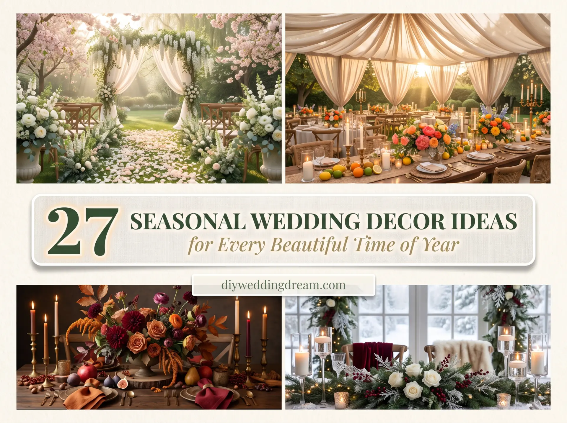 seasonal wedding decor ideas