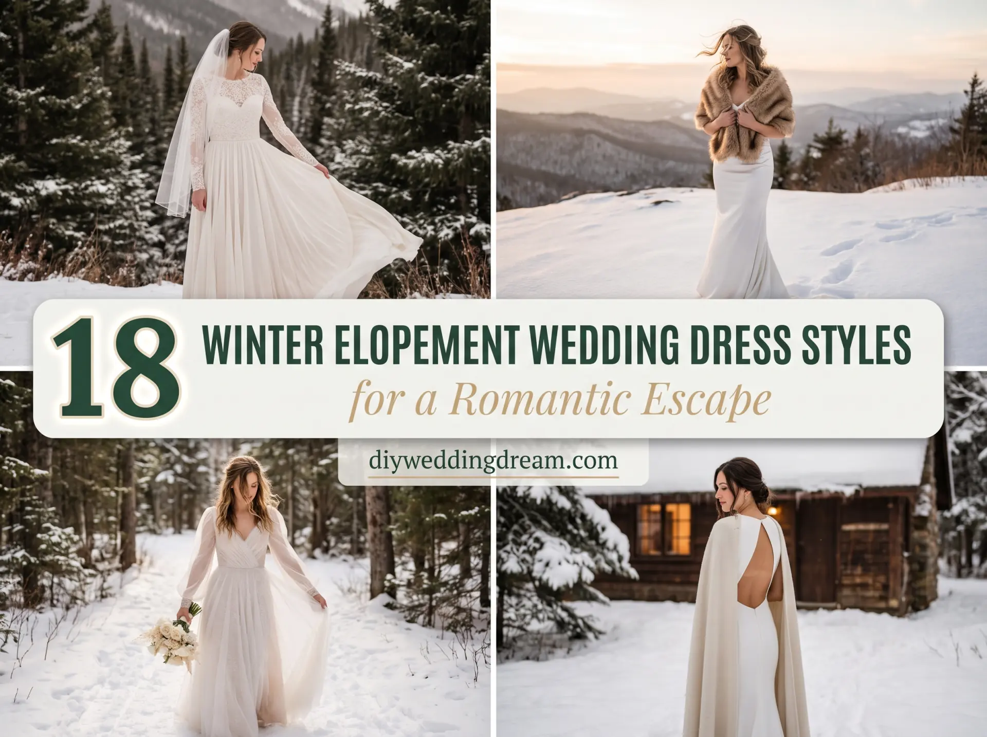 winter elopement wedding dress