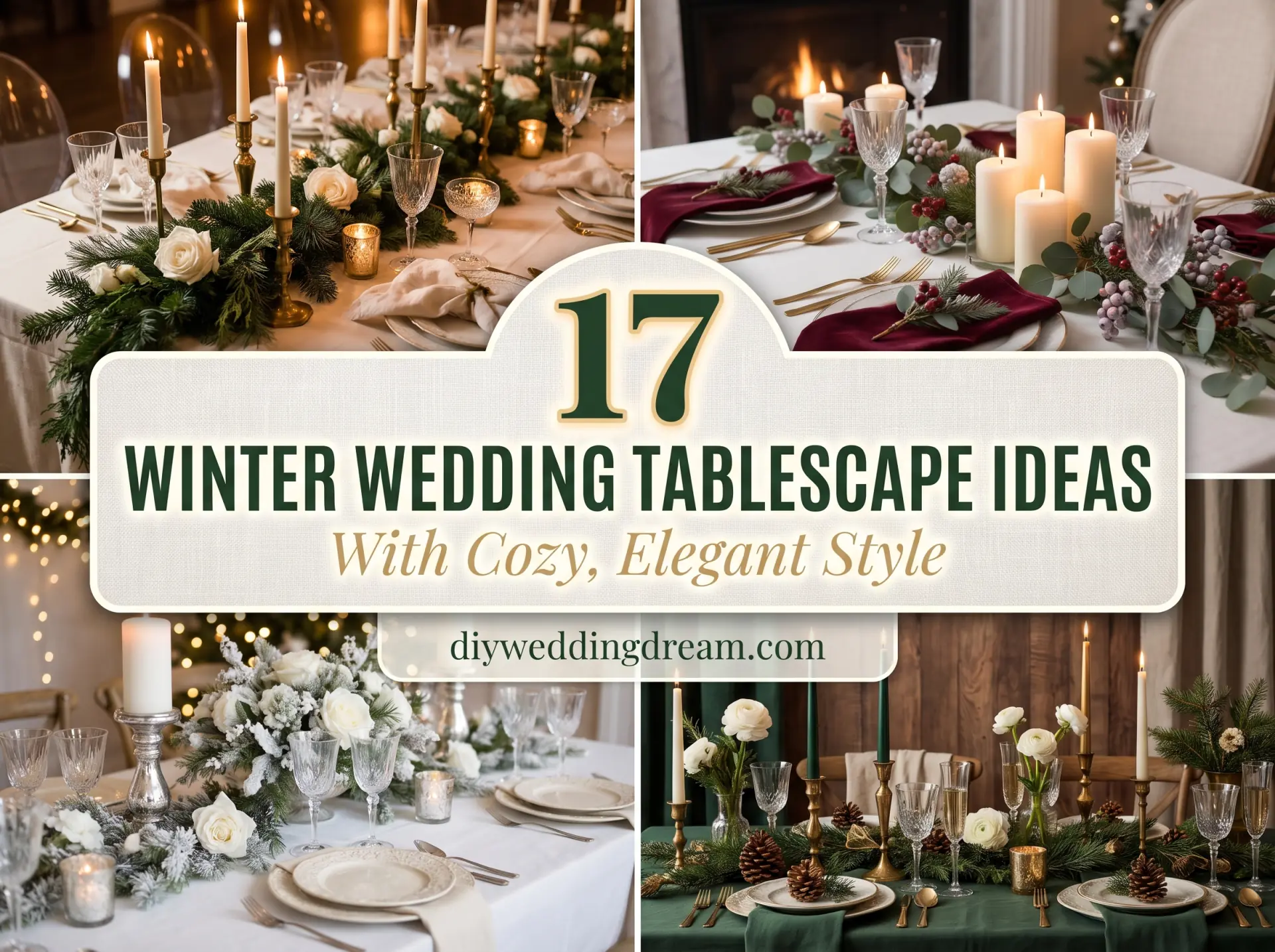 winter wedding tablescape